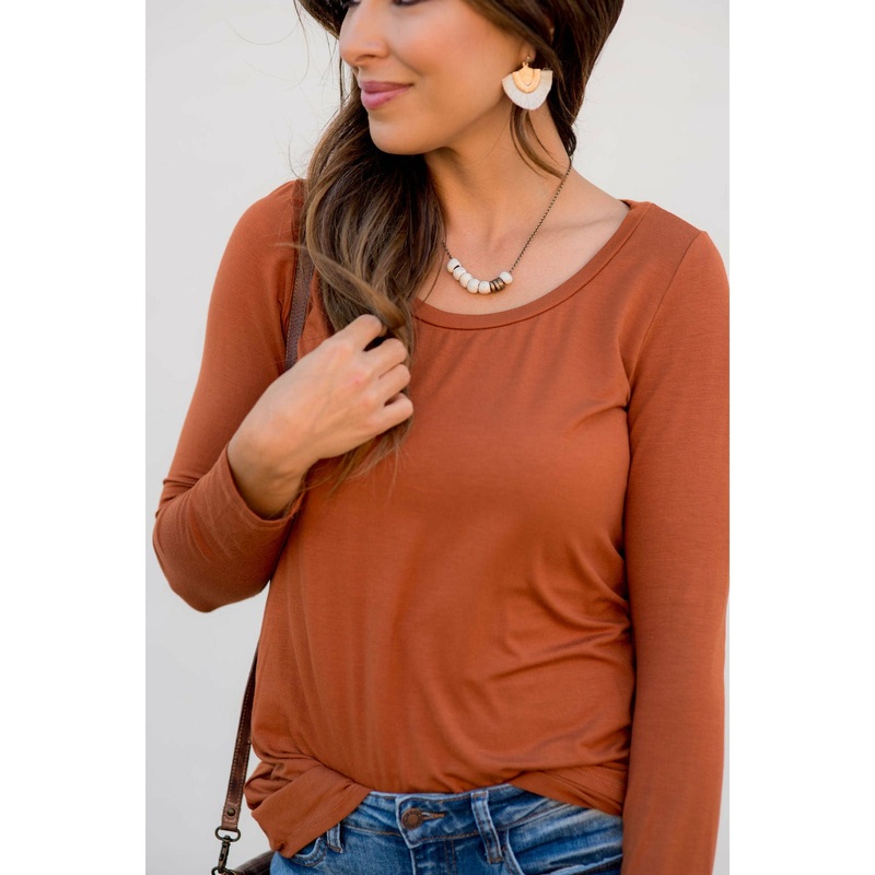 Betsey’s Butter Soft Long Sleeve Basic Tee Chartreuse S