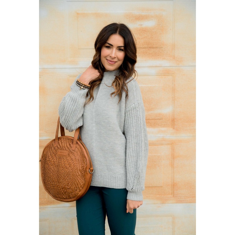 High Neck Detailed Sweater Camel S