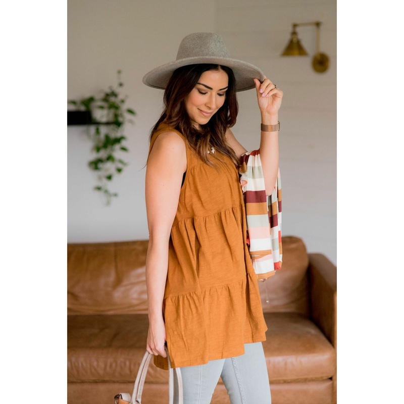 Triple Tiered Tank S Burgundy