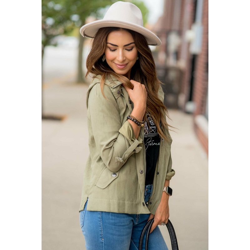 Utility Zipper Jacket S Charcoal