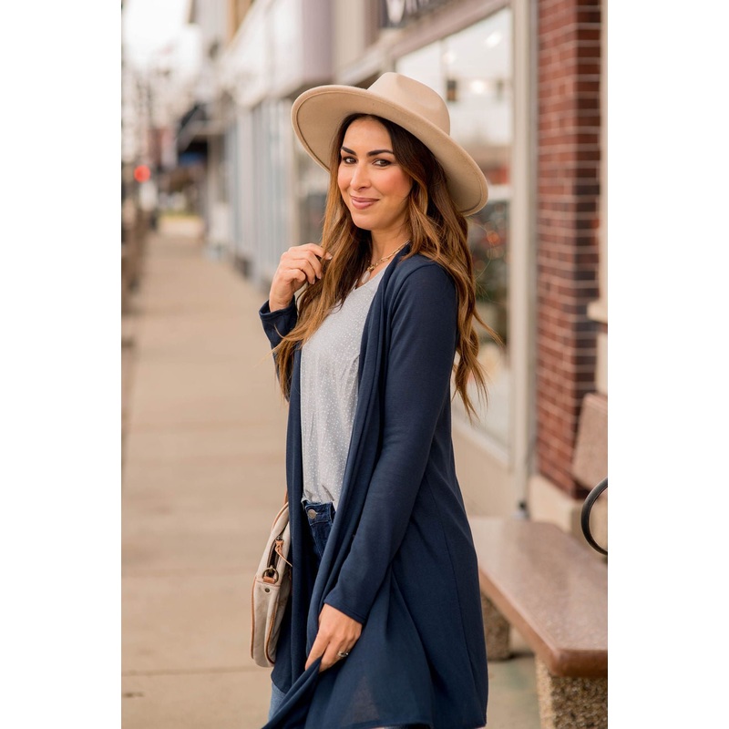 Basic Tunic Cardigan Black S