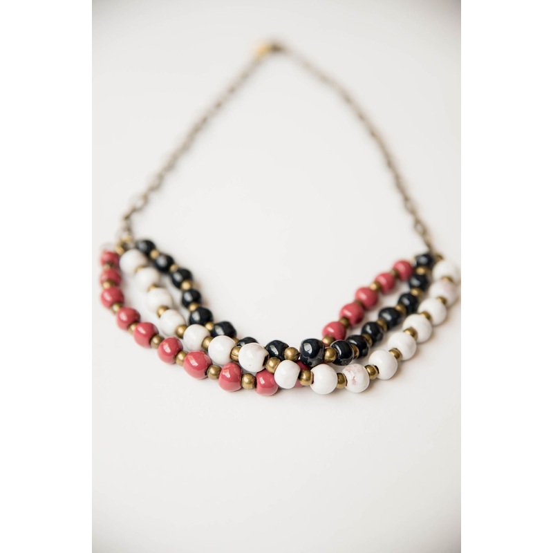Bel Koz Mixed Triple Twist Clay Necklace Dandelion