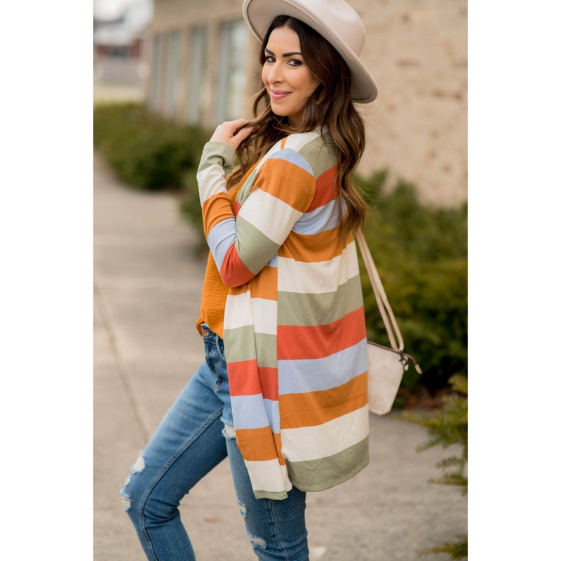 Colorful Stripe Cardigan S