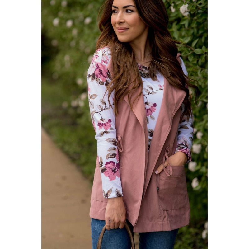 Dusty Rose Vest S Blush