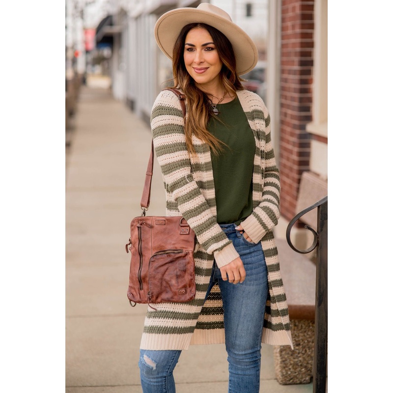 Every Day Loose Knit Striped Cardigan S