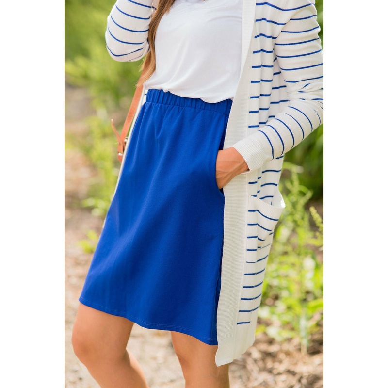 Simple Skirt Royal Blue S