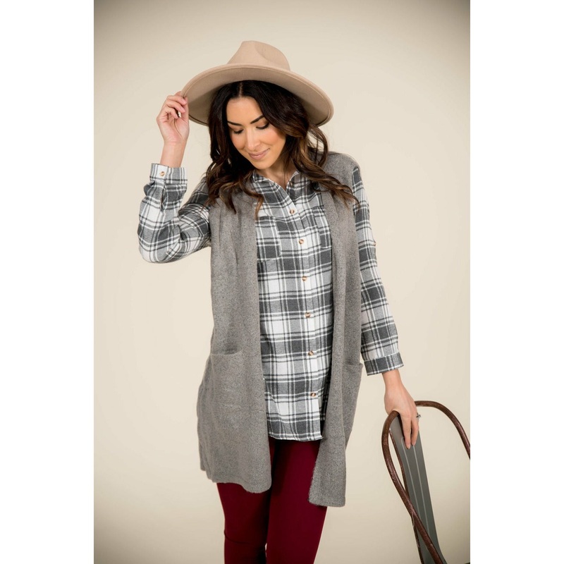 So Soft Pocket Vest Plum S