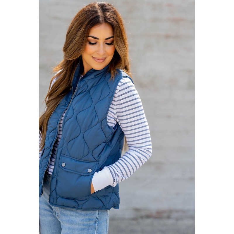 Pocket Puffer Vest Black S