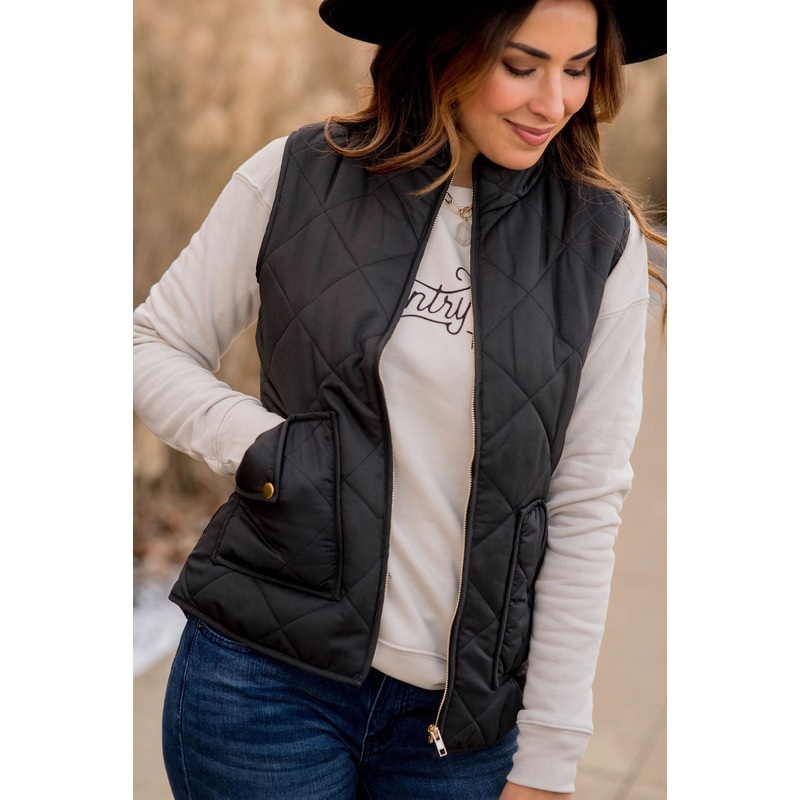 Puffer Vest S Black