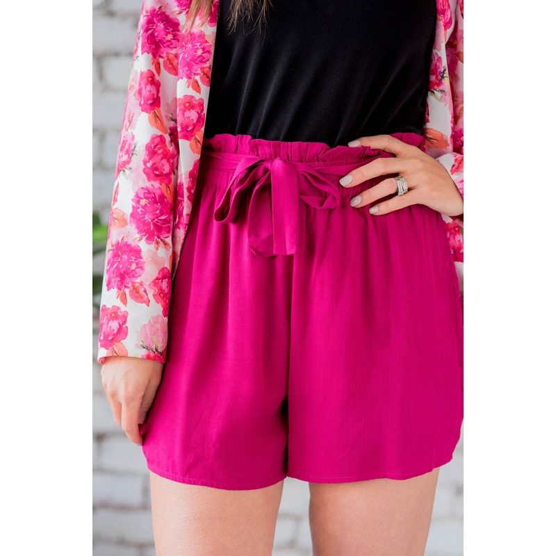 Tie Waisted Shorts Black S