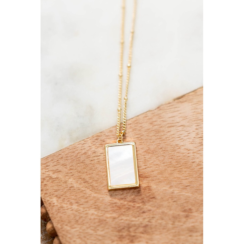 Blank Space Necklace White