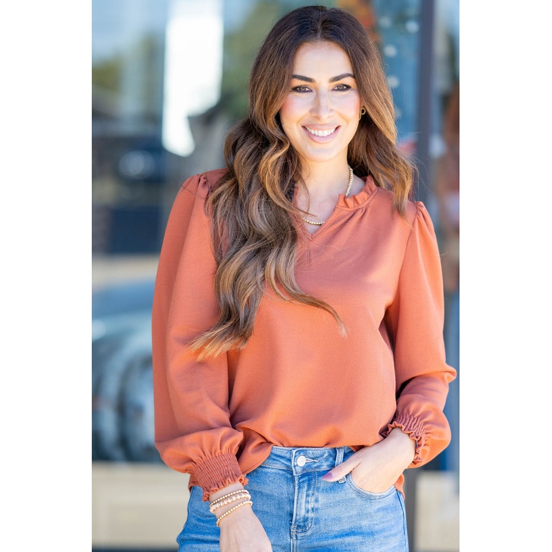 Bold & Beautiful Smocked Blouse Black S