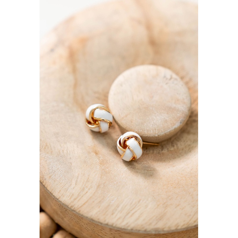 Twist and Shout Earring White