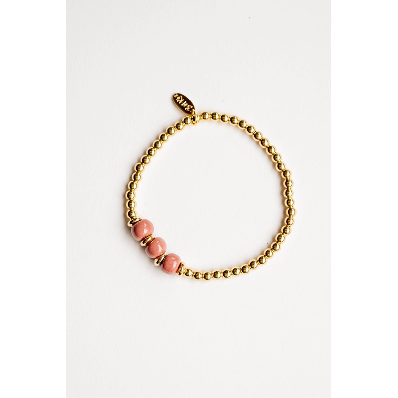 Bel Koz Simple Clay Gold Bracelet Black