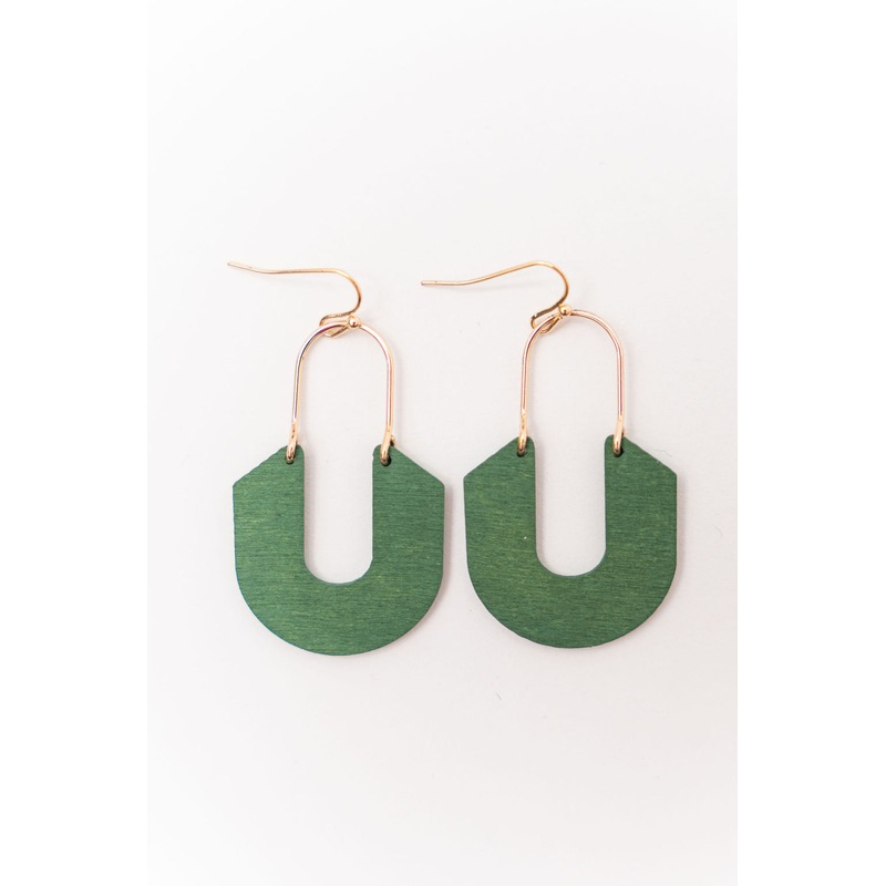 Against The Grain Dangle Earrings Beige