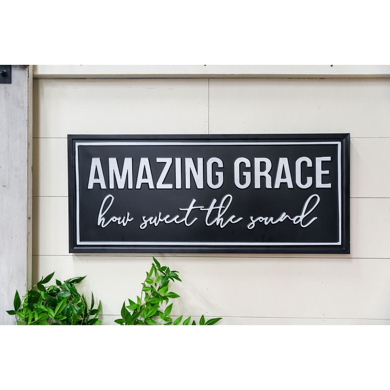 Amazing Grace Tin Sign