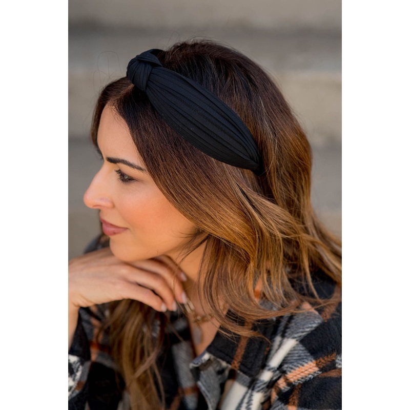 Basic Twist Headband Black