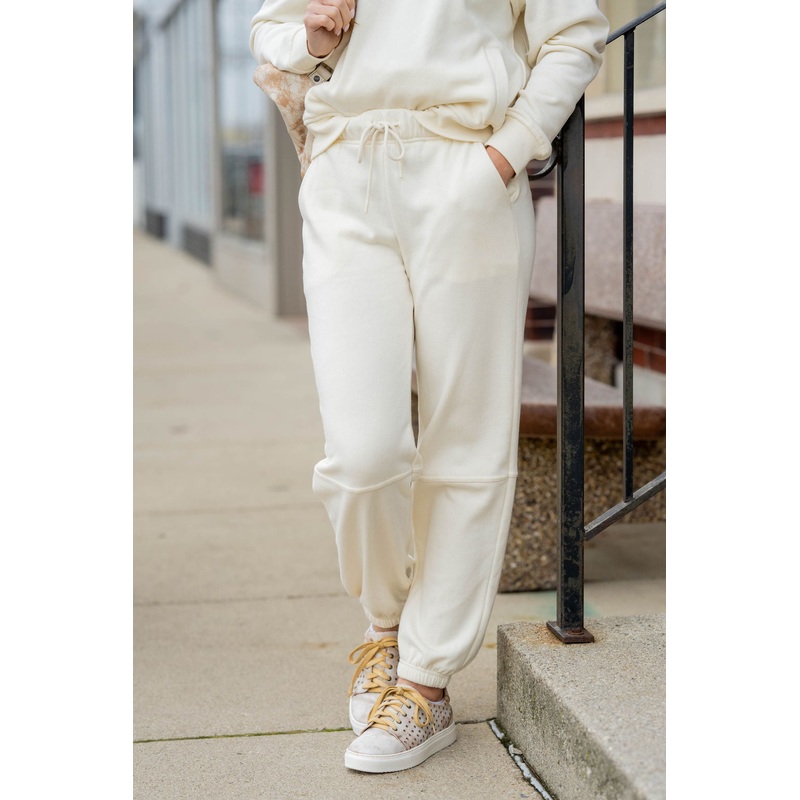 Tie Waist Sweatpants Ivory S