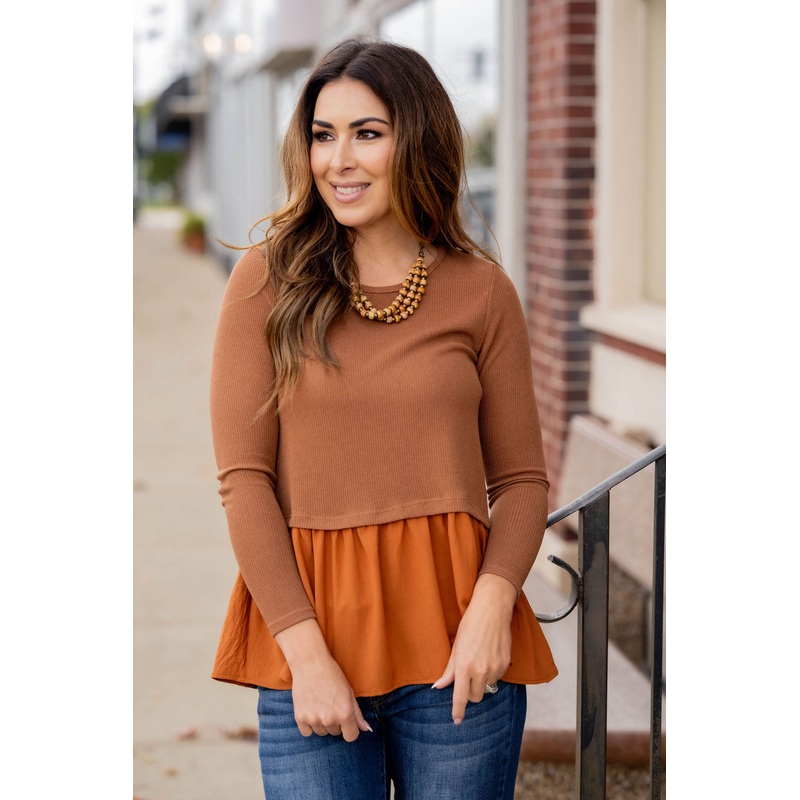 Blouse Bottom Sweater Tee Black S