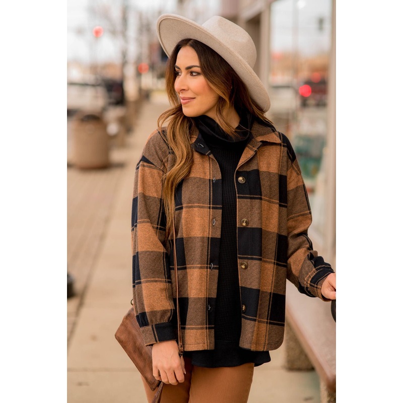 Brilliantly Beautiful Plaid Shacket S