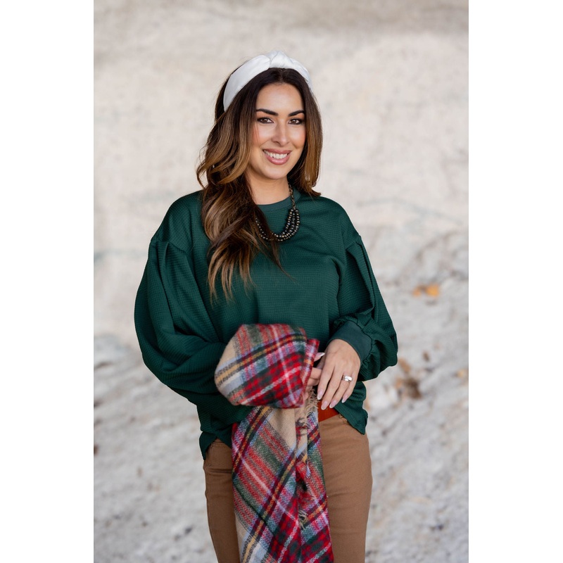 Balloon Sleeve Sweatshirt Cream S