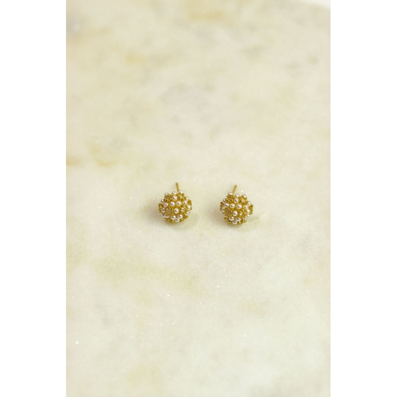 Bumble Bee Stud Earrings Gold