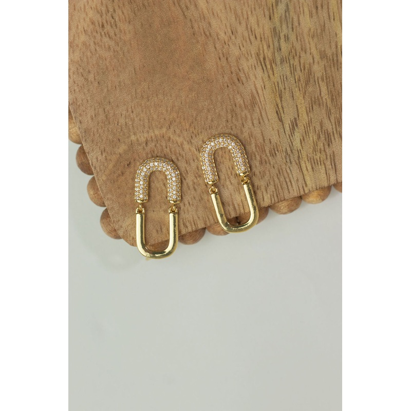 Flipped Dangle Earrings Gold