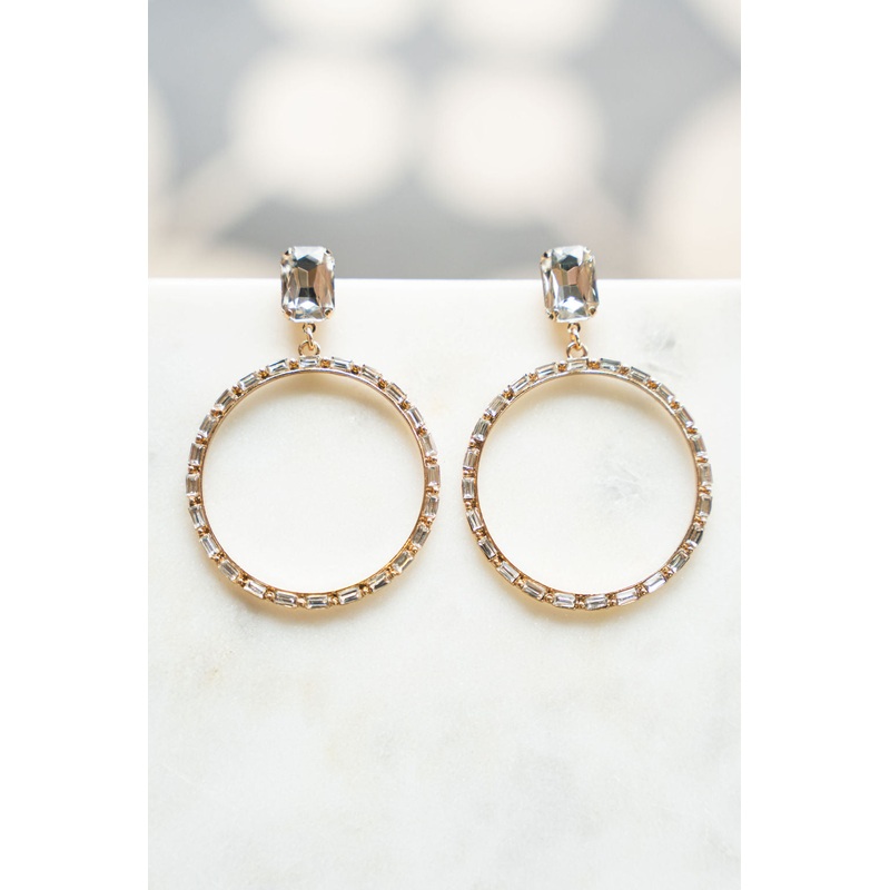 Shine Bright Like A Diamond Hoop Earrings Gold