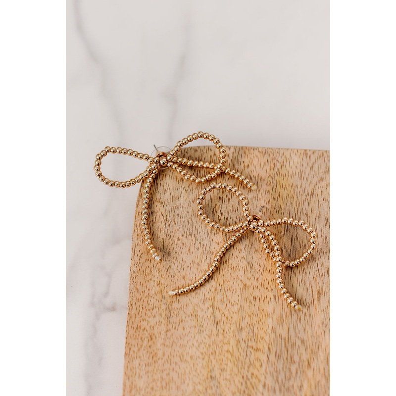 All Wrapped Up Bow Stud Earrings Copper