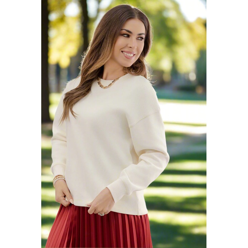 Bold Stitched Sweatshirt Charcoal S
