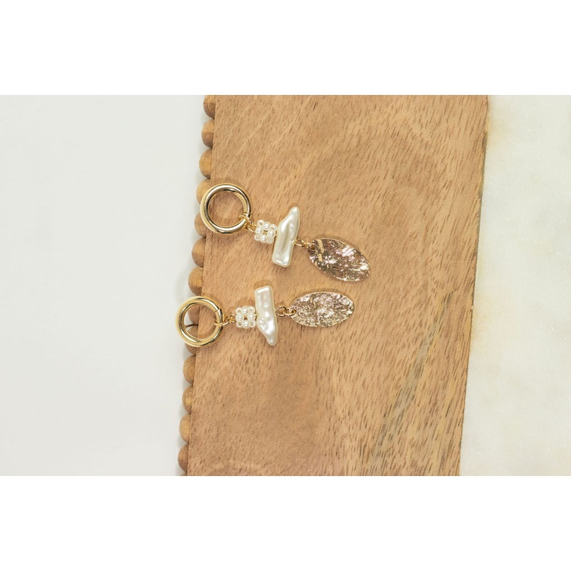 Angels Among Us Dangle Earrings Gold