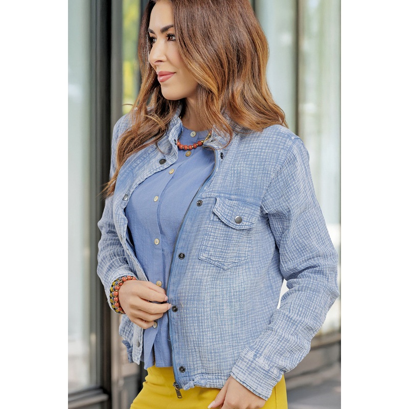 Gauze Chambray Jacket Medium Wash S