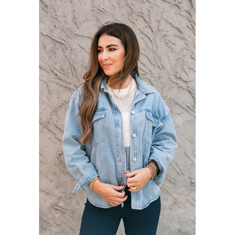 Wandering West Denim Jacket Light Wash S