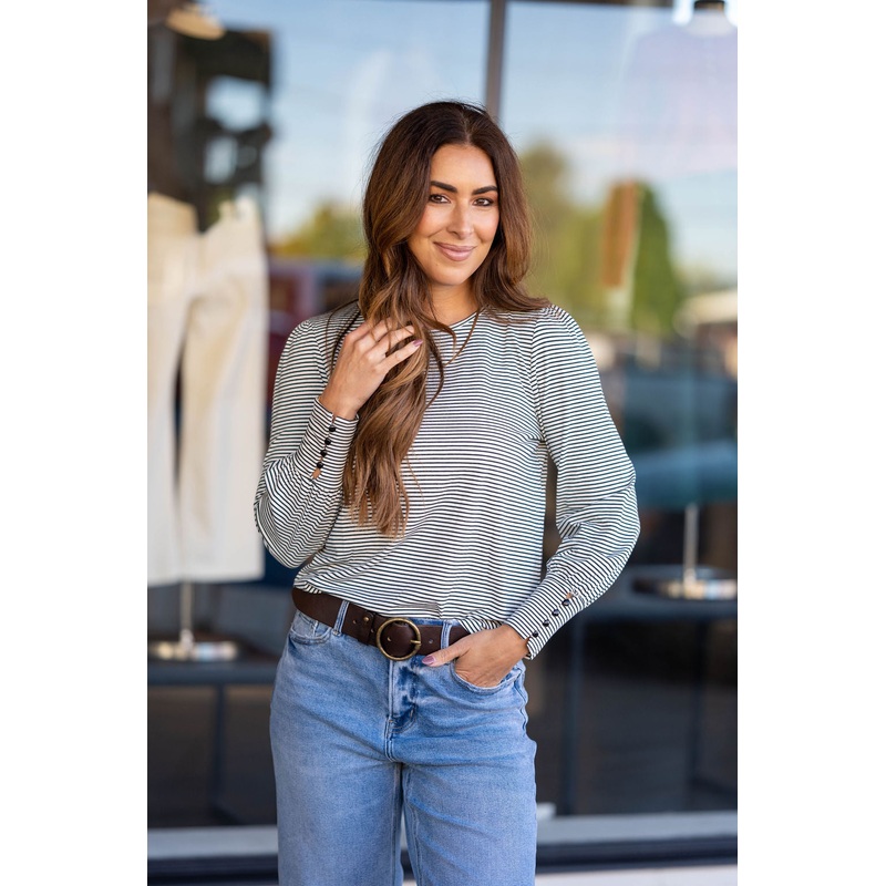 Yours Truly Long Sleeve Blouse Green S