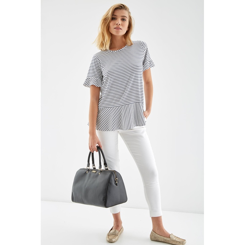 Women’s Short Sleeve Striped T-shirt Stripes XS