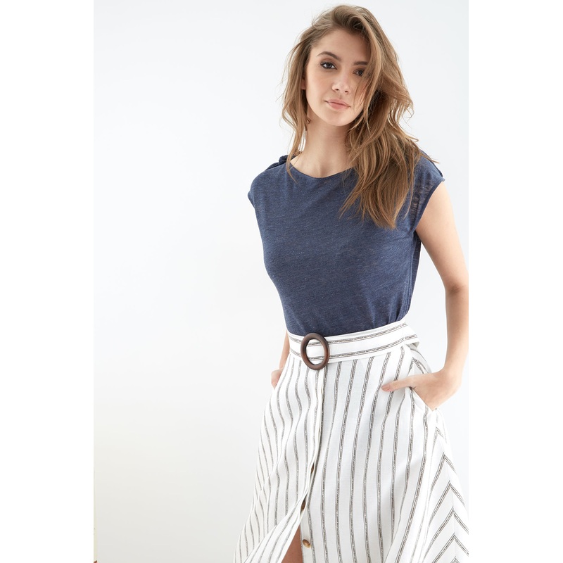 Women’s Sleeveless T-shirt with Bow Detail White XS