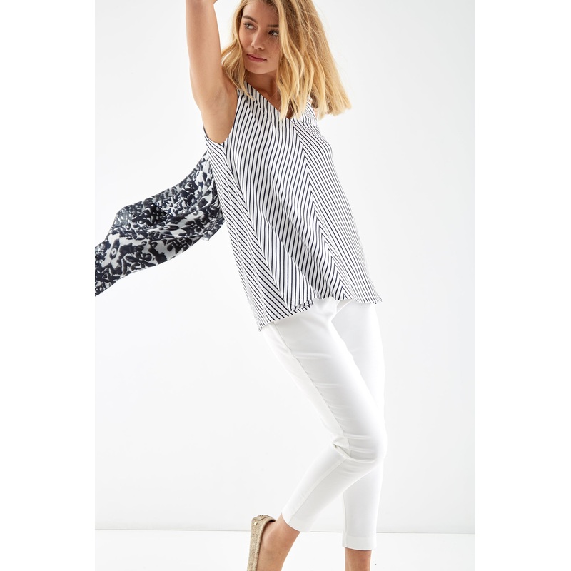 Women’s Striped Sleeveless T-shirt Stripes XS