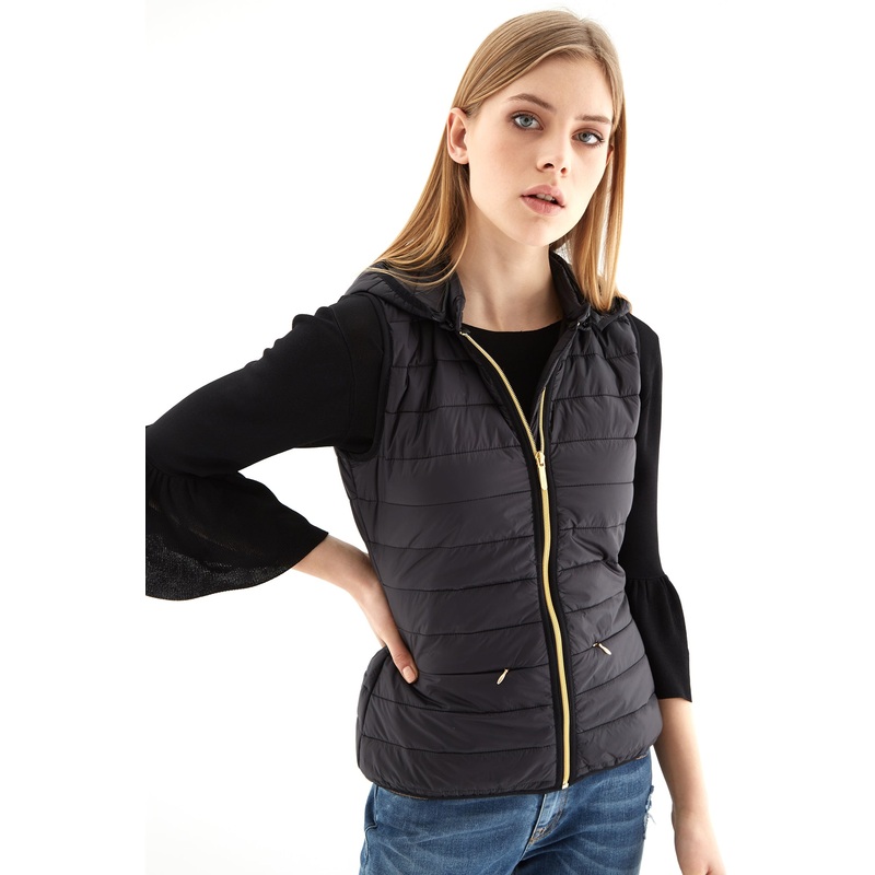 Women’s Quilted Vest Black XS