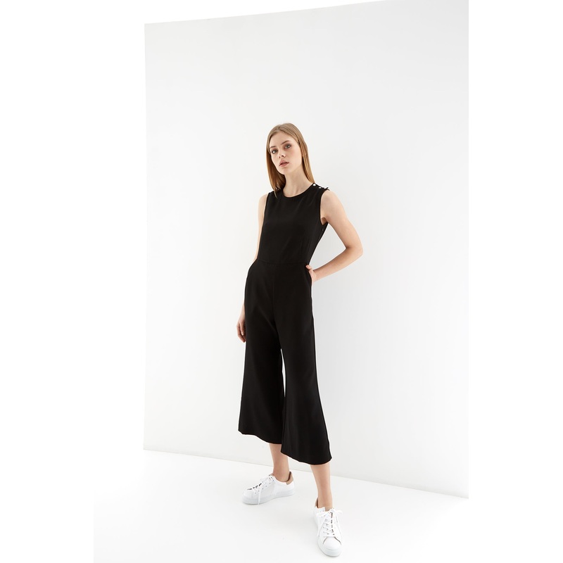 Women’s Sleeveless Jumpsuit Black XS