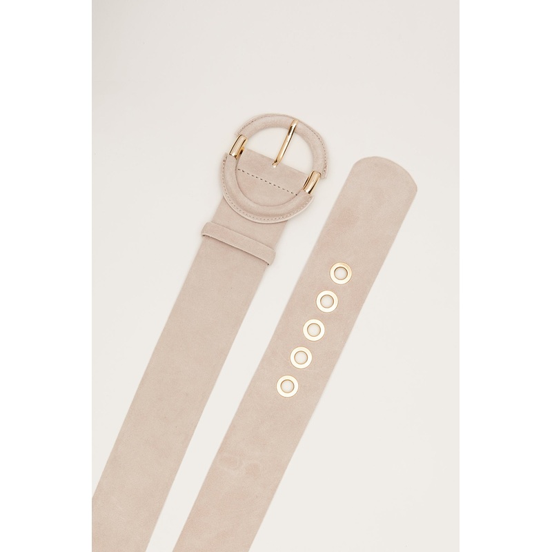 Women’s Suede Leather Belt Beige 70