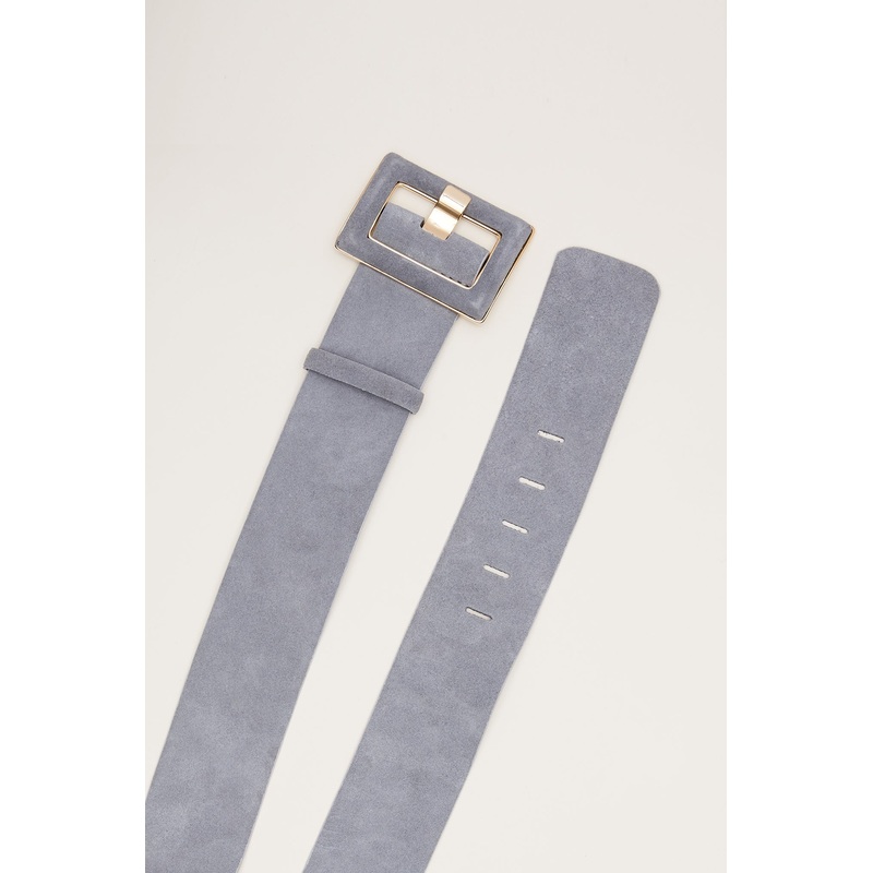Women’s Suede Leather Belt Light Grey 70