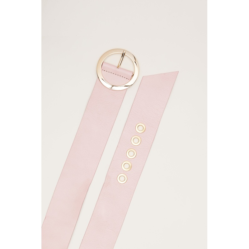 Women’s Wide Leather Belt Pale Pink 70