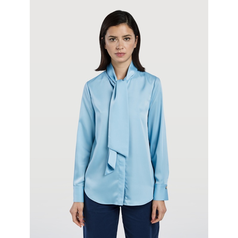 Blouse With Removable Scarf White XS
