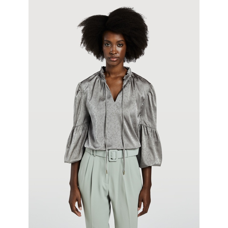 Ruffle Collar Blouse Ecru XS