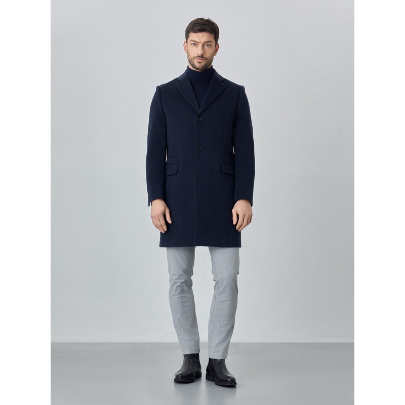Wool & Cashmere overcoat Khaki XS