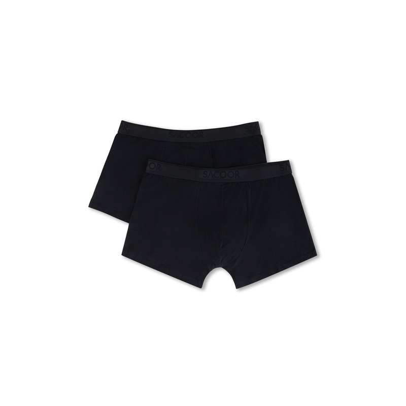 2-pack cotton stretch boxer shorts Black XS