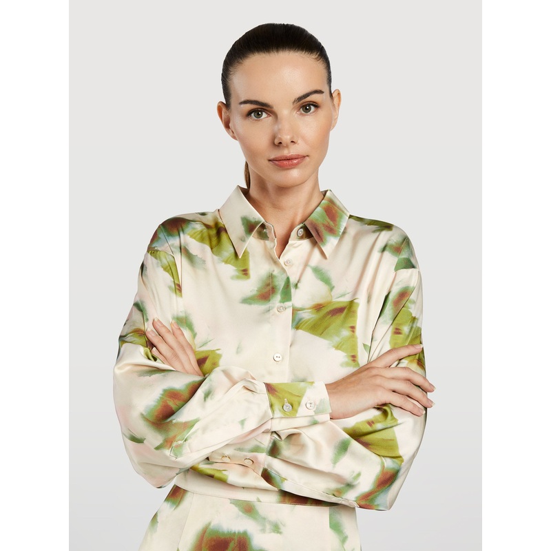 Faded Print Blouse Print XS