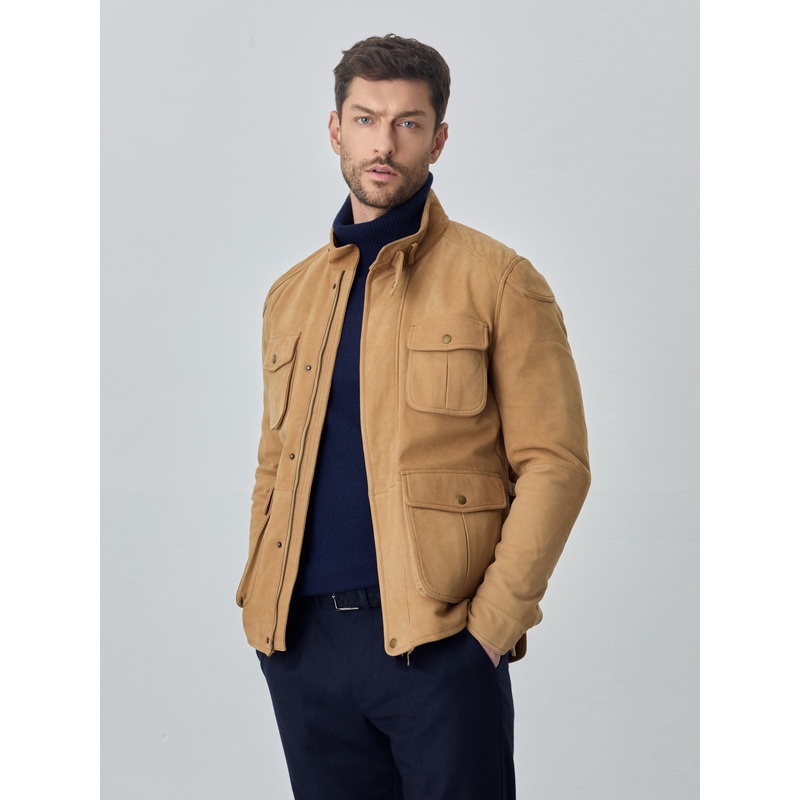 Safari leather jacket Beige XS
