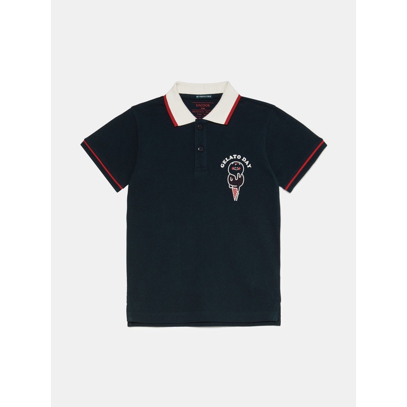 Gelato Day Polo Shirt Ecru 2Y