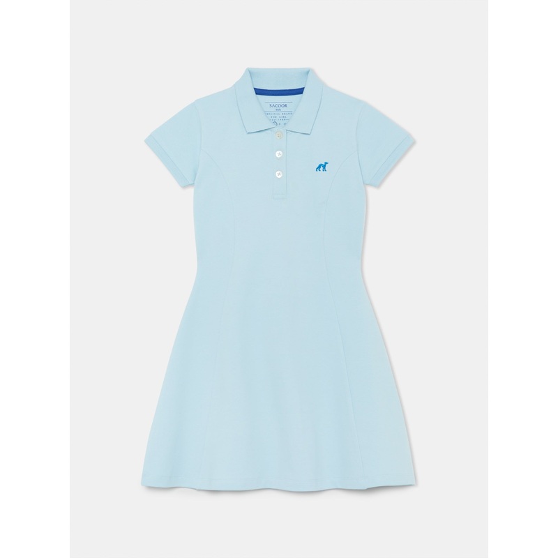 Sacoor Piquet Dress Short Sleeves White 2Y